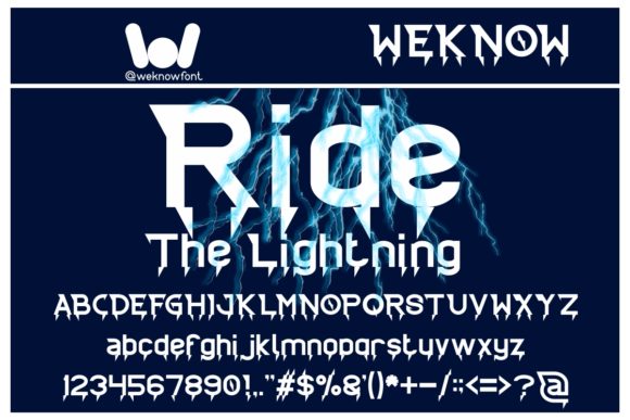 Ride the Lightning: A Bold Display Font for Impactful Design