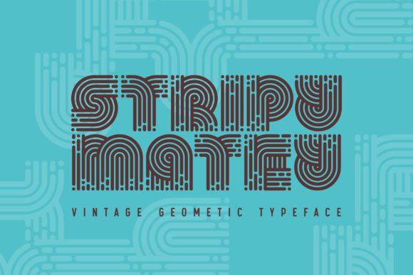 Stripy Matey: A Quirky Display Font for Bold Design